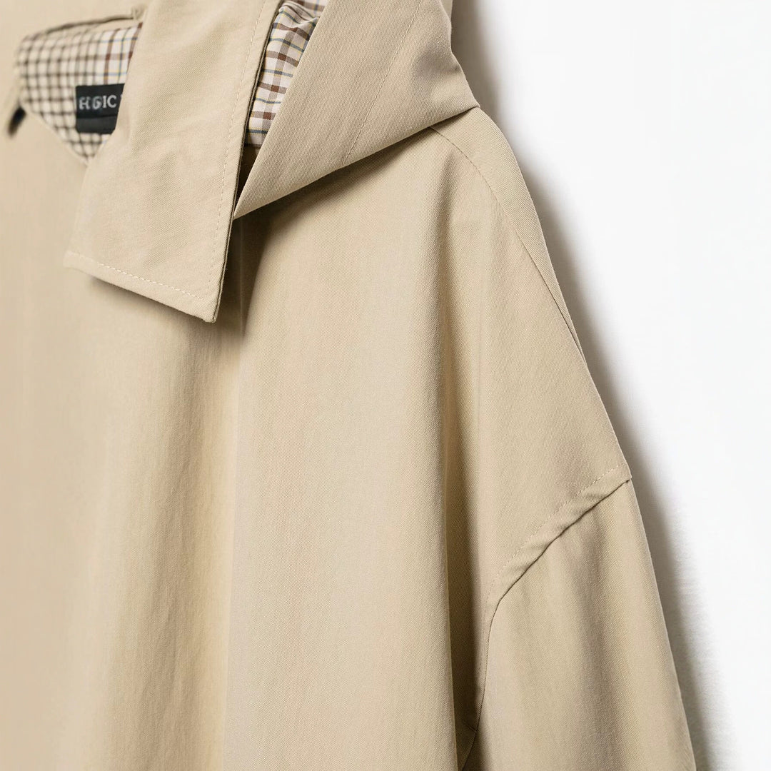Damen Leichte Kapuzen‑Übergangsjacke im Oversize‑Cropped‑Schnitt mit Kordelzug Nord Taschen