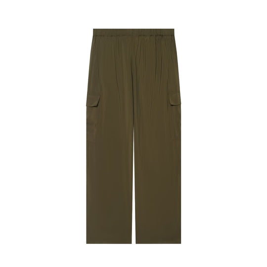 Damen Weite Cargo-Hose mit elastischem Bund und Klappentaschen Nord Taschen