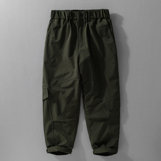 Herren Utility-Cargo-Hose mit elastischem Bund, Knieabnähern und Klappentaschen Nord Taschen