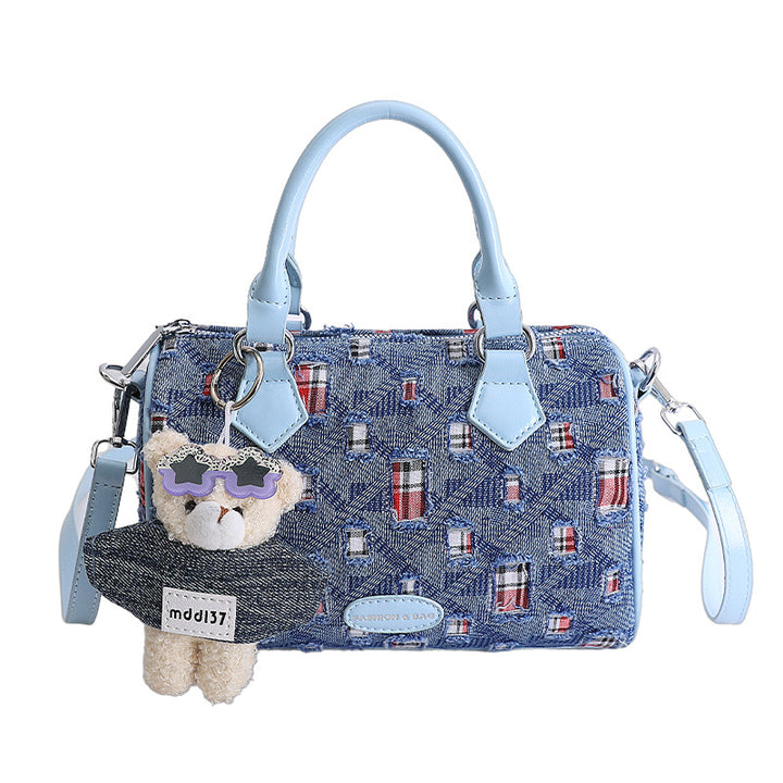 Damen modische Handtasche mit abnehmbarem Tieranhänger Nord Taschen