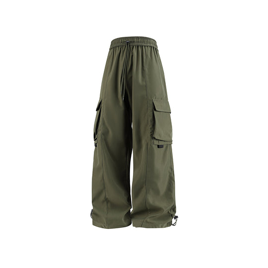 Herren weite Utility‑Cargohose im Baggy‑Cut mit Tunnelzugbund, großen Klappentaschen und verstellbarem Beinabschluss Nord Taschen