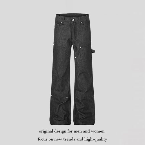 Damen Weite Carpenter-Jeans im Palazzo‑Schnitt mit Nagel‑/Hammerlasche und verstärkten Kniepartien Nord Taschen