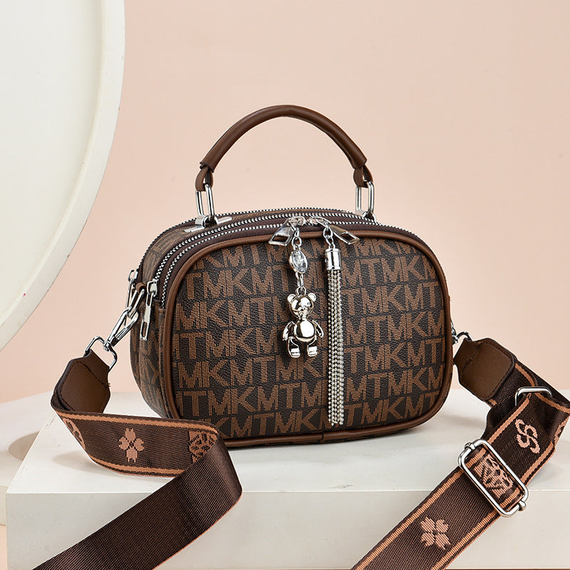 Damen Umhängetasche mit floralem Muster und robustem Tragegurt Nord Taschen