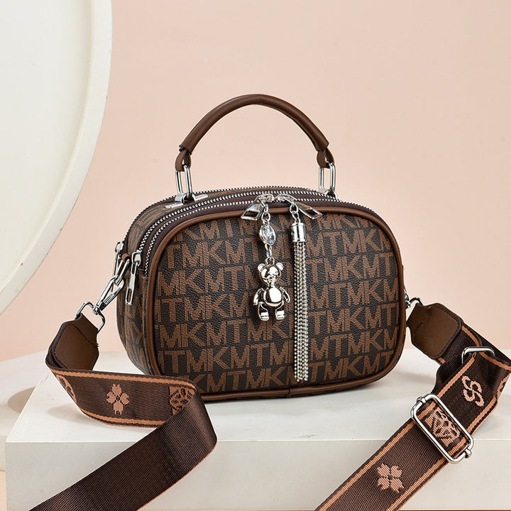 Damen Umhängetasche mit floralem Muster und robustem Tragegurt Nord Taschen