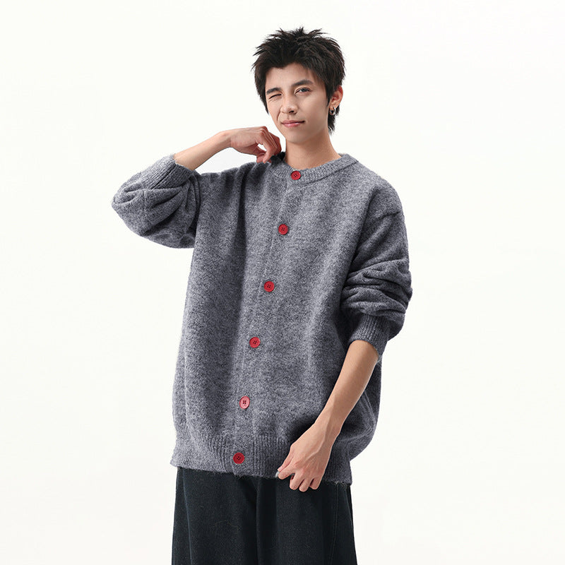 Unisex Oversized Strickjacke mit Knöpfen Nord Taschen
