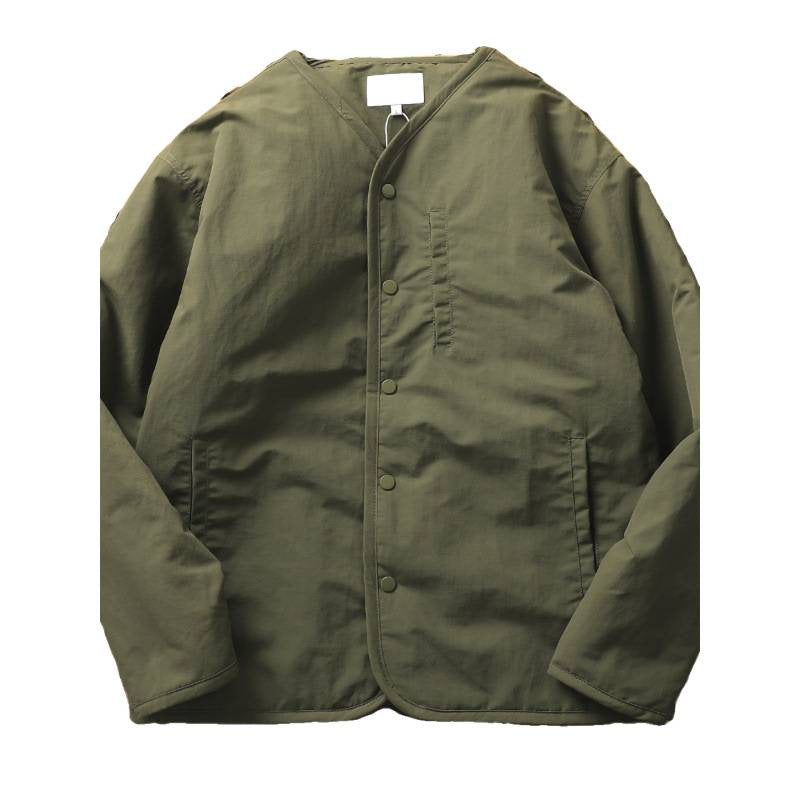 Herren Leicht wattierte Thermo-Linerjacke mit Druckknopfverschluss und gerundetem Saum Nord Taschen