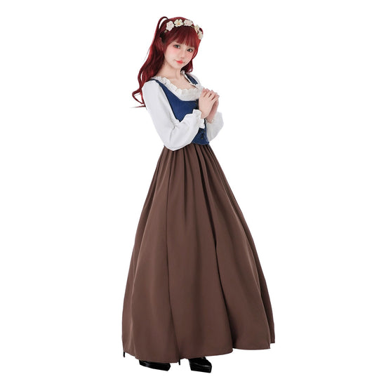 Damen Historisches Trachtenkleid mit stilvollem Korsett und fließendem Rock Nord Taschen