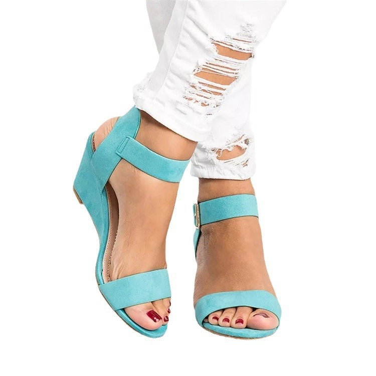 Damen Wedge-Sandalen mit verstellbarem Riemen und komfortablem Fußbett Nord Taschen