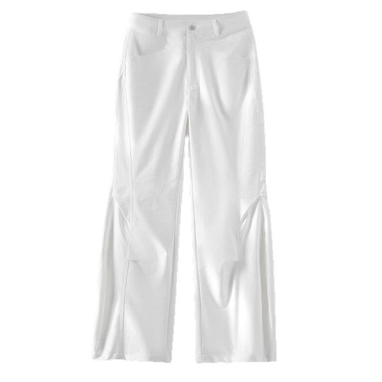 Damen Weite High‑Waist-Hose mit eingesetztem Beinschlitz und markanten Eingrifftaschen Nord Taschen