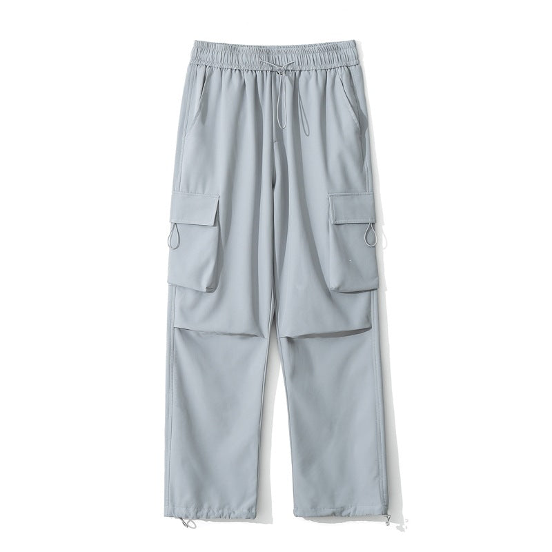 Damen Locker geschnittene Cargo-Hose mit Druckknopf‑Paneelen und Tunnelzugbund Nord Taschen