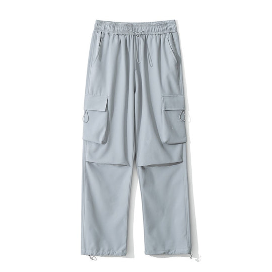 Damen Locker geschnittene Cargo-Hose mit Druckknopf‑Paneelen und Tunnelzugbund Nord Taschen