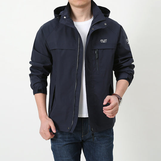 Herren Atmungsaktive Übergangs-Softshelljacke im Field‑Stil mit verdeckter Kapuze und Reißverschluss‑Brusttasche Nord Taschen