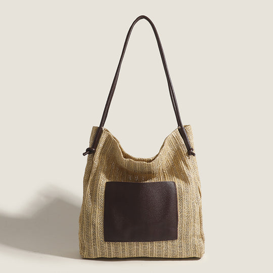 Damen Hobo-Tasche aus hochwertigem Gewebe mit schickem Lederakzent Nord Taschen