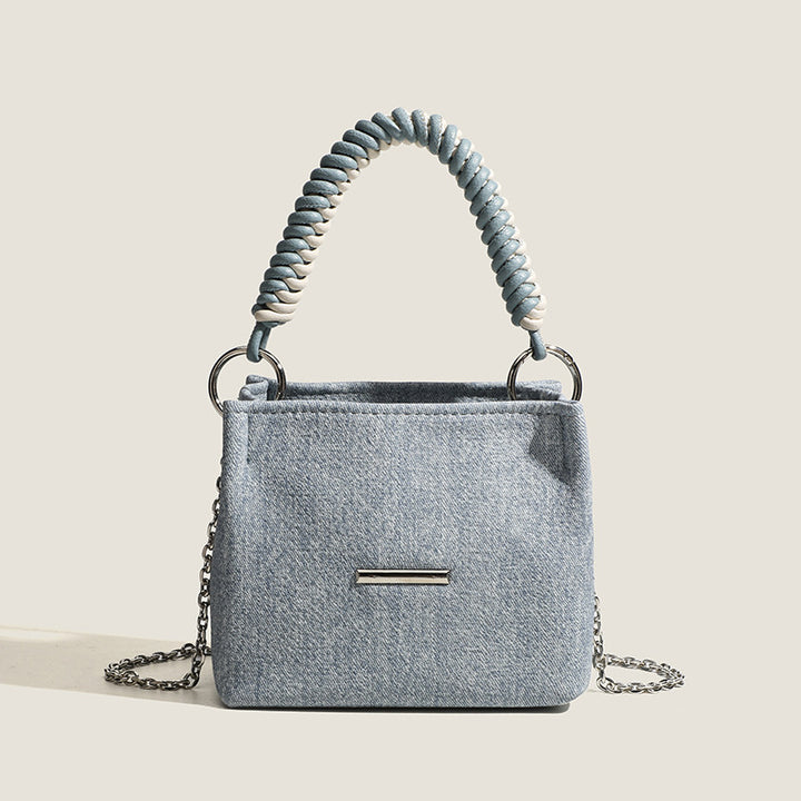 Damen Denim Mini-Handtasche mit elegantem Kettenriemen Nord Taschen