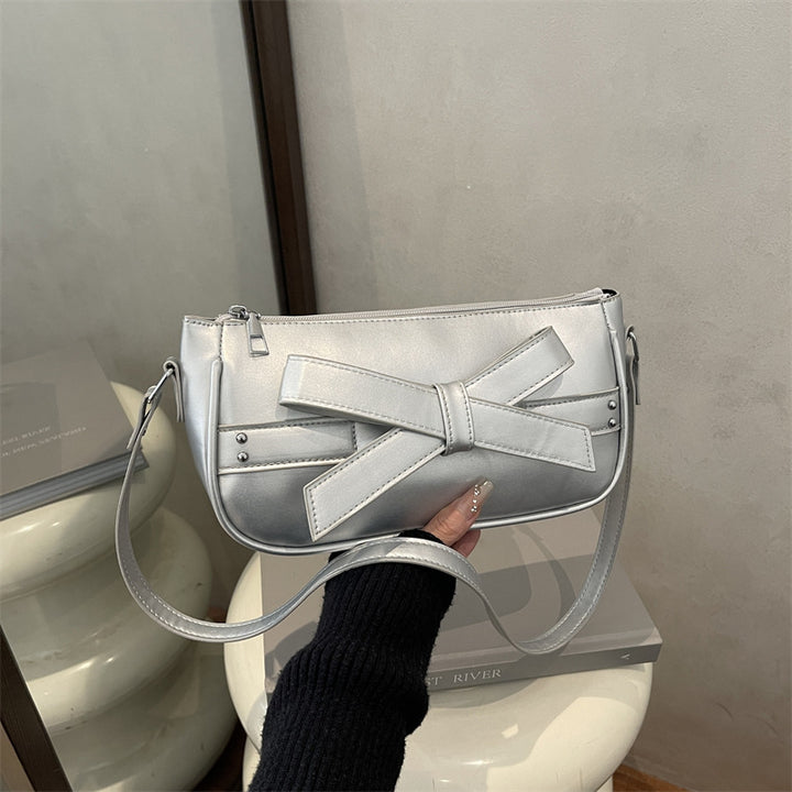 Damen modische Umhängetasche mit dekorativem Schleifendetail Nord Taschen
