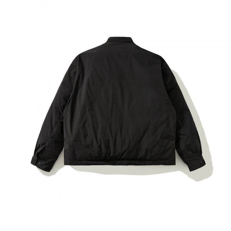 Unisex Boxy wattierte Kurzjacke mit Stehkragen und verdeckter Druckknopfleiste Nord Taschen