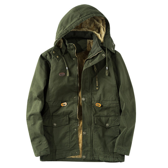 Herren Outdoor-Parka im Field-Style mit Teddyfutter und Utility-Taschen Nord Taschen