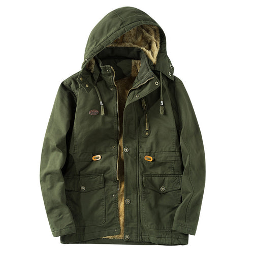 Herren Outdoor-Parka im Field-Style mit Teddyfutter und Utility-Taschen Nord Taschen