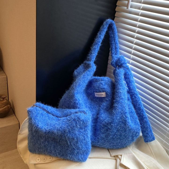 Damen modische Hobo-Tasche aus kuscheligem Material Nord Taschen