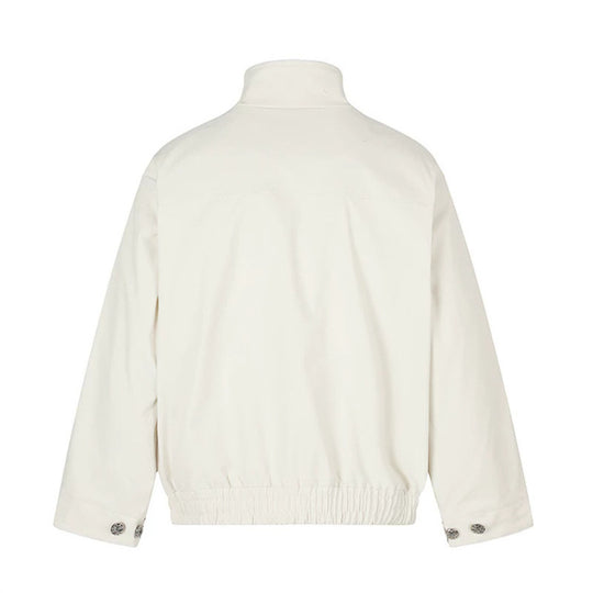 Damen Leichte Oversize-Fieldjacke mit Stehkragen, Druckknopfleiste und aufgesetzten Klappentaschen Nord Taschen