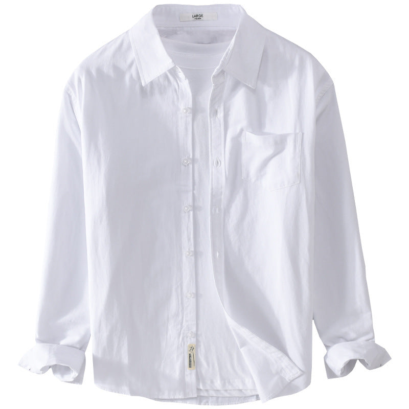 Herren Leichtes Baumwoll‑Leinen Overshirt mit Brusttasche und Relaxed‑Fit Nord Taschen