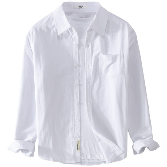Herren Leichtes Baumwoll‑Leinen Overshirt mit Brusttasche und Relaxed‑Fit Nord Taschen
