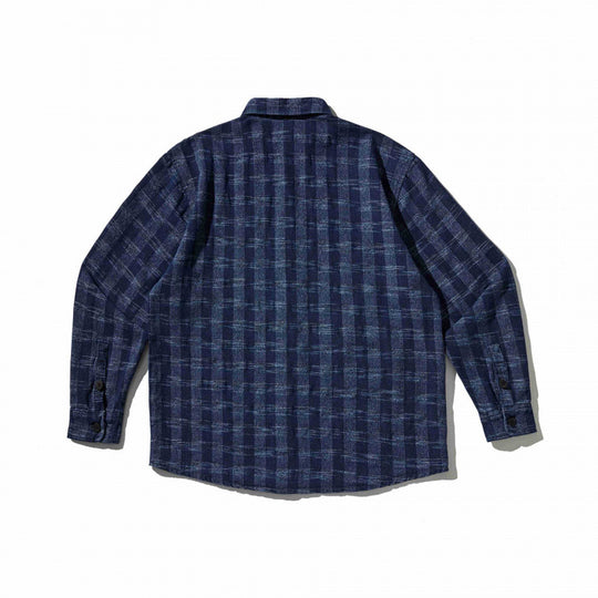 Unisex Kastenförmige Overshirt‑Hemdjacke aus leichter Baumwollmischung mit Karomuster und Brustpattentasche Nord Taschen