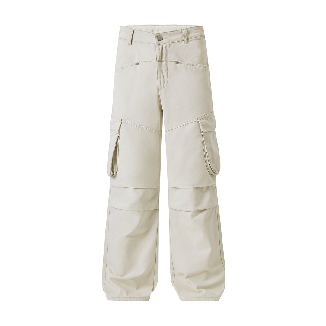Herren Weite Utility-Cargo-Hose mit Klappentaschen und verstärkten Kniepartien Nord Taschen