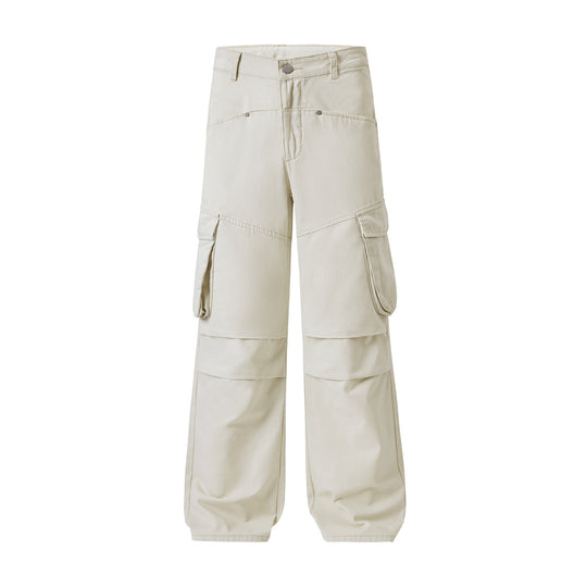 Herren Weite Utility-Cargo-Hose mit Klappentaschen und verstärkten Kniepartien Nord Taschen