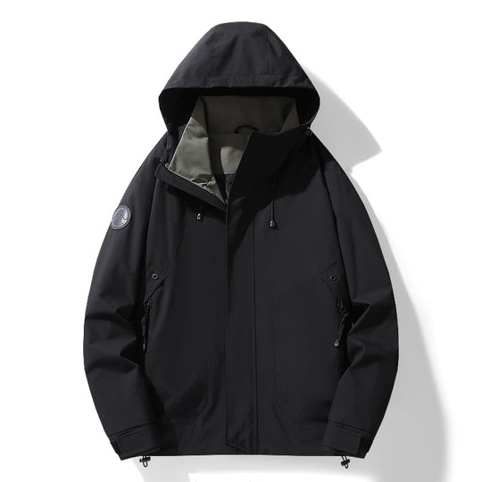 Herren Multifunktionale Softshell-Parka mit verstellbarer Kapuze, wind- und wasserabweisender Membran Nord Taschen
