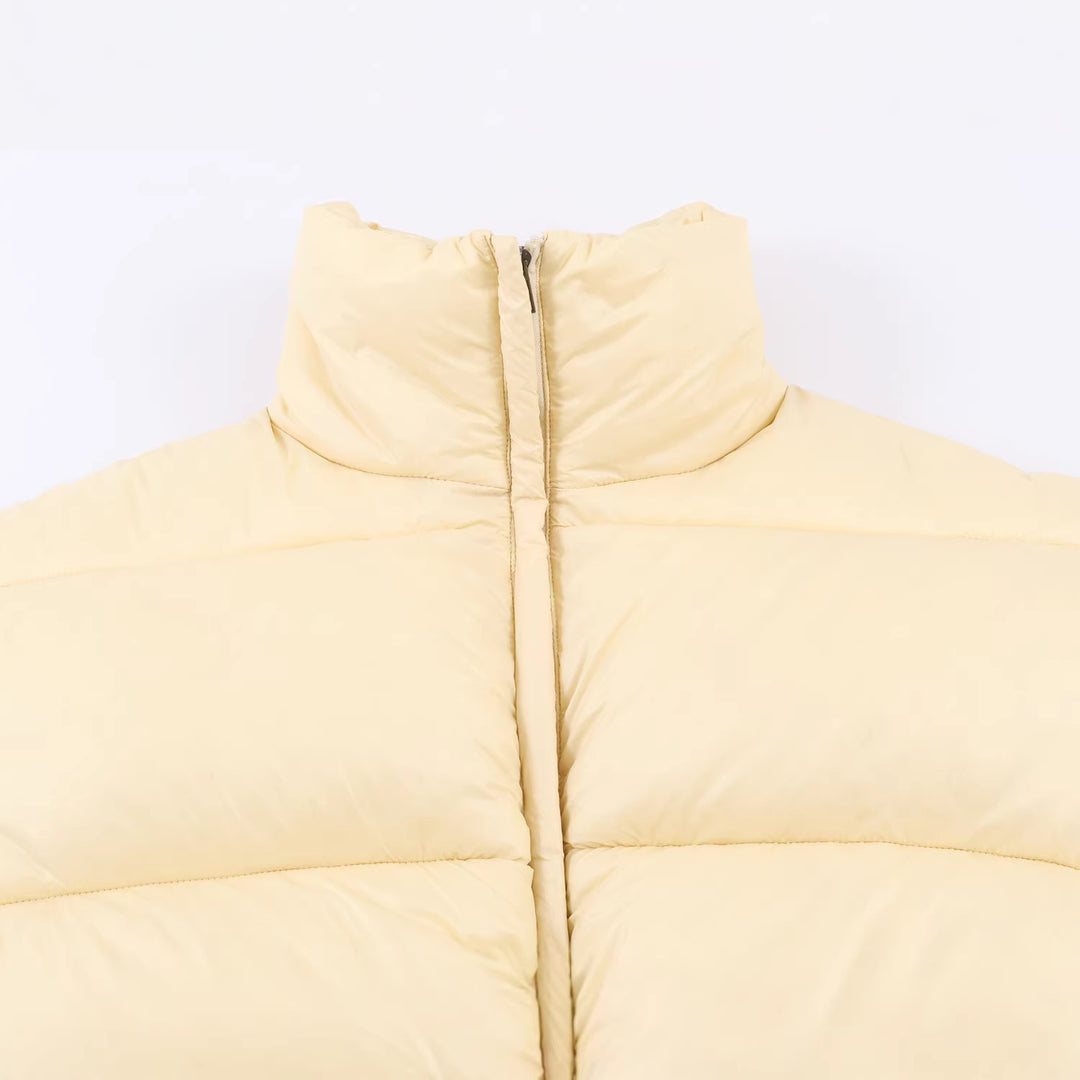 Damen Kurzsteppjacke im Carmen‑Look mit Tunnelzug‑Taillierung und voluminösen Ärmeln Nord Taschen