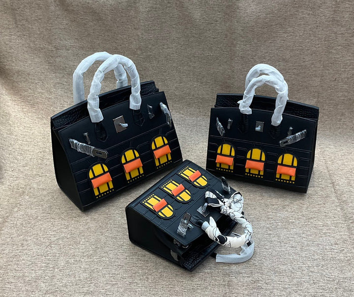 Damen modische Handtasche in Croco-Optik mit einzigartigem Design Nord Taschen