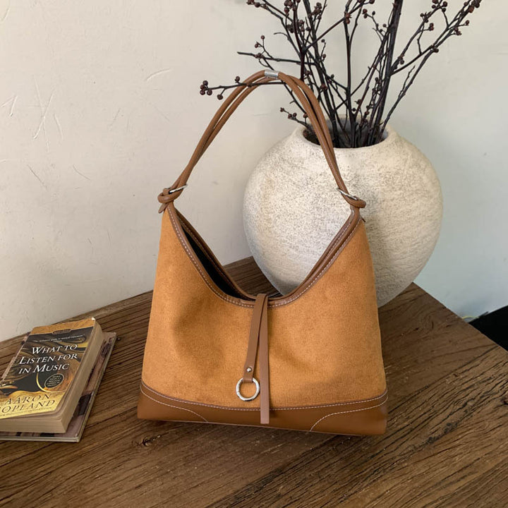 Damen Hobo-Tasche aus weichem Wildleder mit elegantem Detail Nord Taschen
