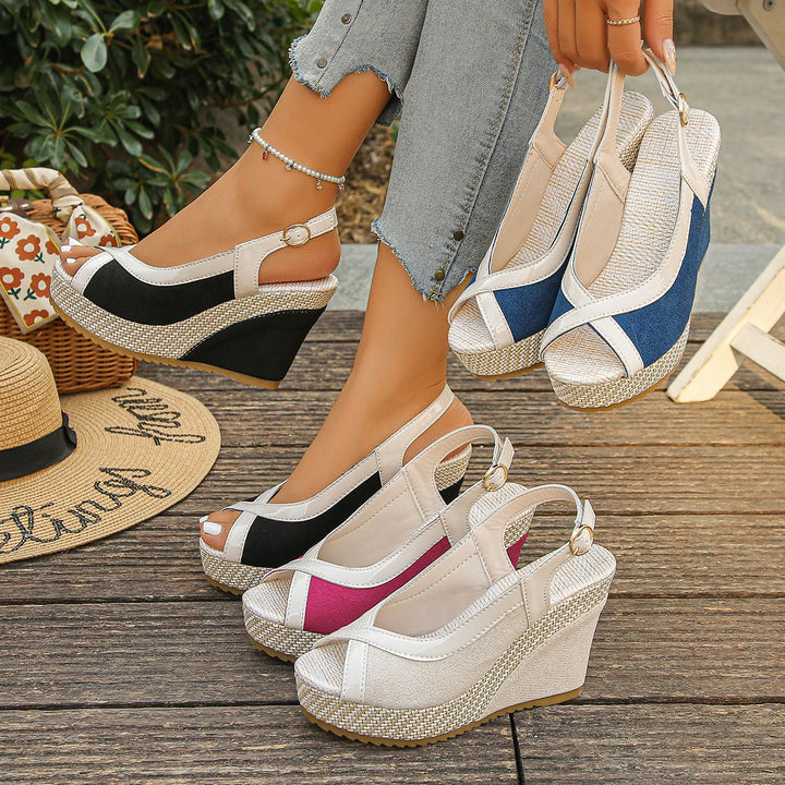 Damen Wedge-Sandalen mit elegantem Riemchen-Design und rutschfester Sohle