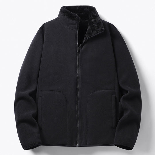 Damen Gefütterte Fleece-Jacke mit Teddyfutter, Stehkragen & durchgehendem Reißverschluss Nord Taschen