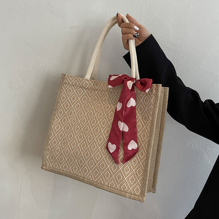 Damen Freizeit-Shopper-Tasche mit dekorativer Schleife Nord Taschen