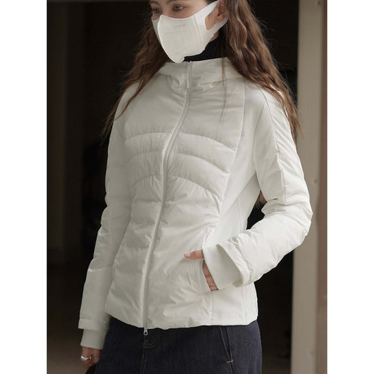 Damen Steppjacke mit Kapuze, leicht wattiertem Futter und Daumenloch-Ärmeln Nord Taschen