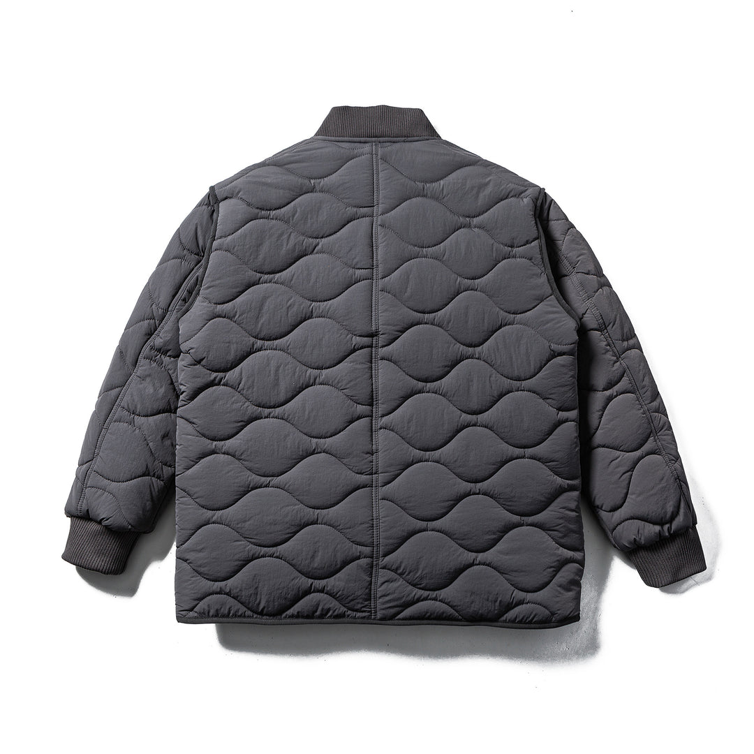 Herren Gestepptes Boxy‑Blouson mit Wellensteppung und Lederpaspel Nord Taschen