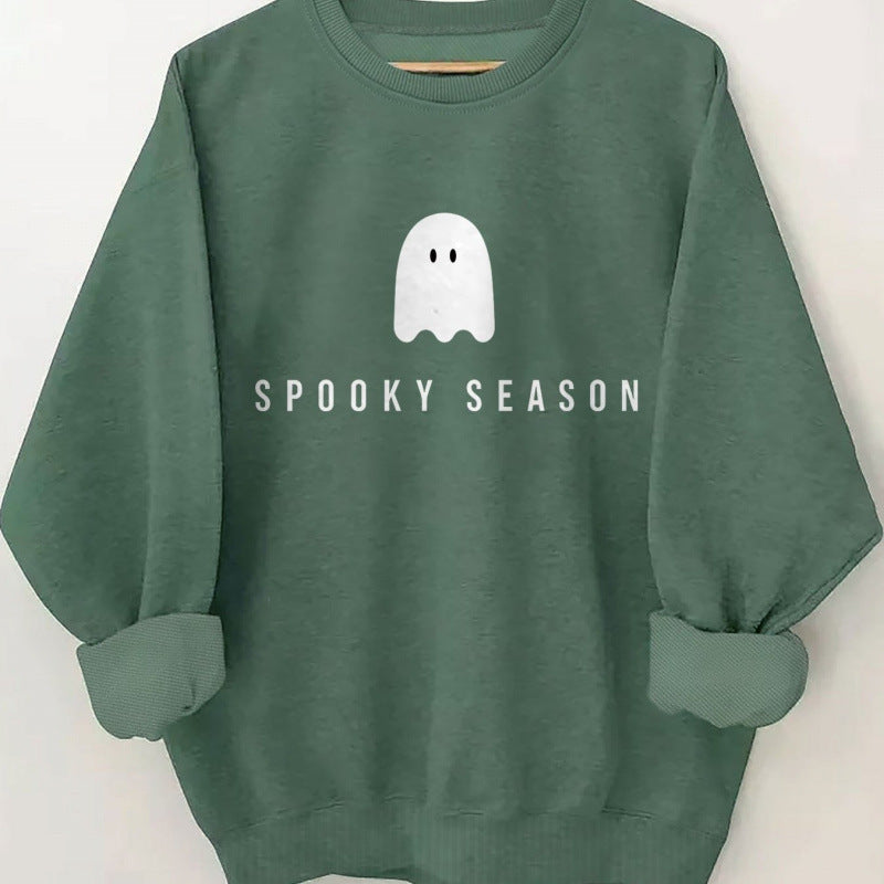 Unisex lässiges Halloween Sweatshirt mit Gespenst-Print und Oversize-Schnitt Nord Taschen