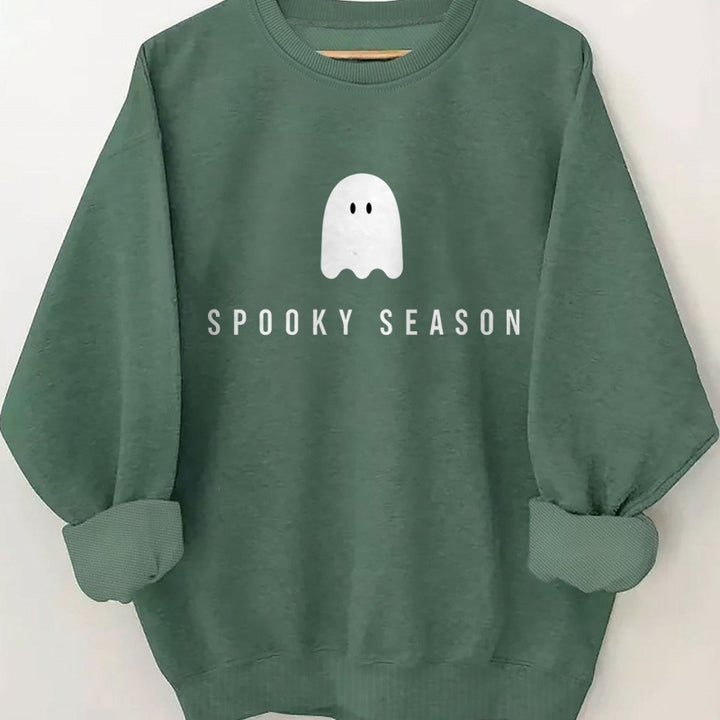 Unisex lässiges Halloween Sweatshirt mit Gespenst-Print und Oversize-Schnitt Nord Taschen