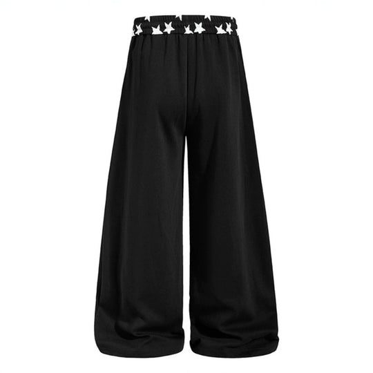 Damen Extraweite Palazzo-Sweathose mit Komfortbund, Kordelzug und Sternapplikation Nord Taschen