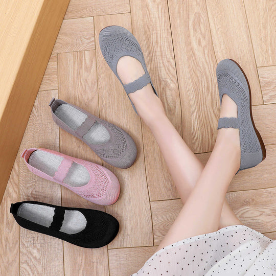 Damen Ballerinas mit rutschfester Sohle und atmungsaktivem Obermaterial