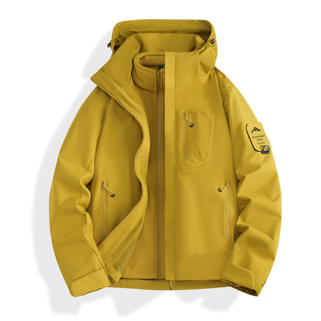 Damen zweilagige Softshell-Parka mit herausnehmbarem Fleecefutter und wasserdichten Reißverschlüssen Nord Taschen