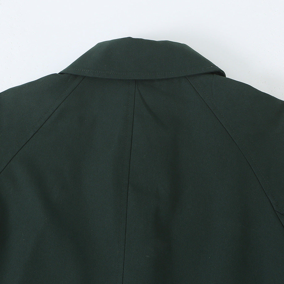 Damen Wasserabweisender Trench-inspirierter Mantel mit Hemdkragen und Eingrifftaschen Nord Taschen