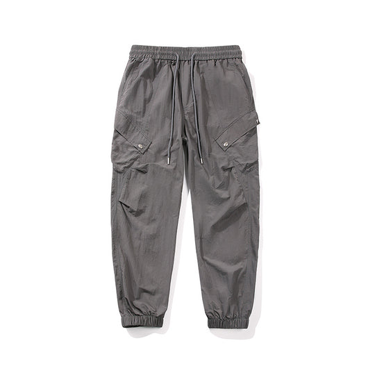 Herren utilitarische Cargo-Joggerhose mit Tunnelzugbund, Mehrfachtaschen und elastischem Knöchelabschluss Nord Taschen