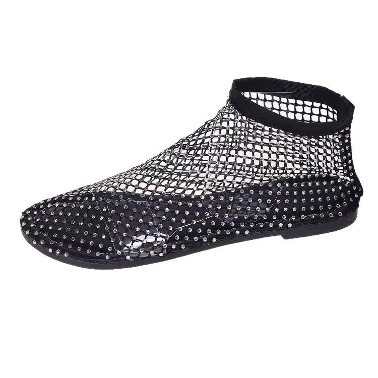 Damen transparente Ballerinas aus Netzmaterial Nord Taschen