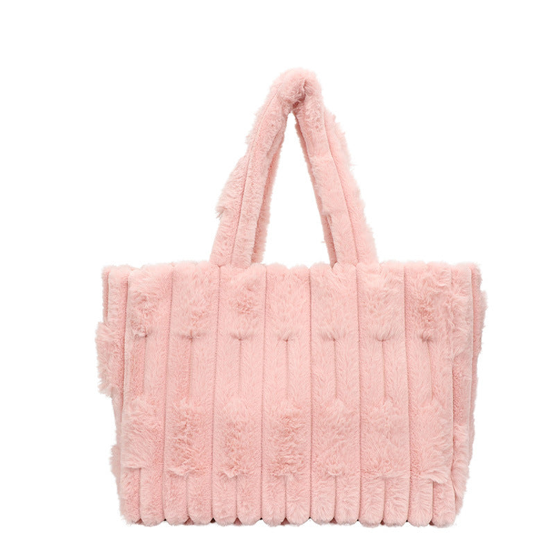 Damen flauschige Shopper Tasche Nord Taschen