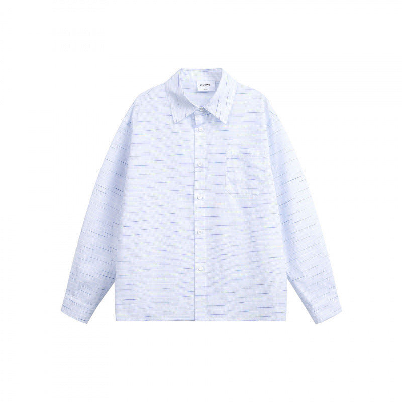 Unisex Weites Overshirt‑Hemd aus Baumwollmix mit Brusttasche und durchgehender Knopfleiste Nord Taschen