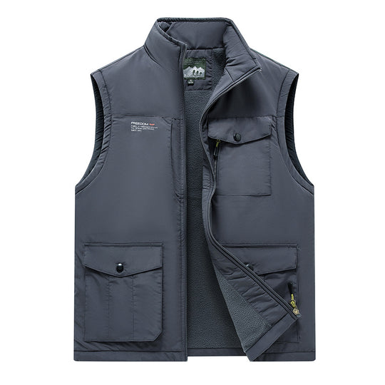 Herren Leichte Outdoor-Weste mit hochschließendem Kragen und praktischen Taschen Nord Taschen