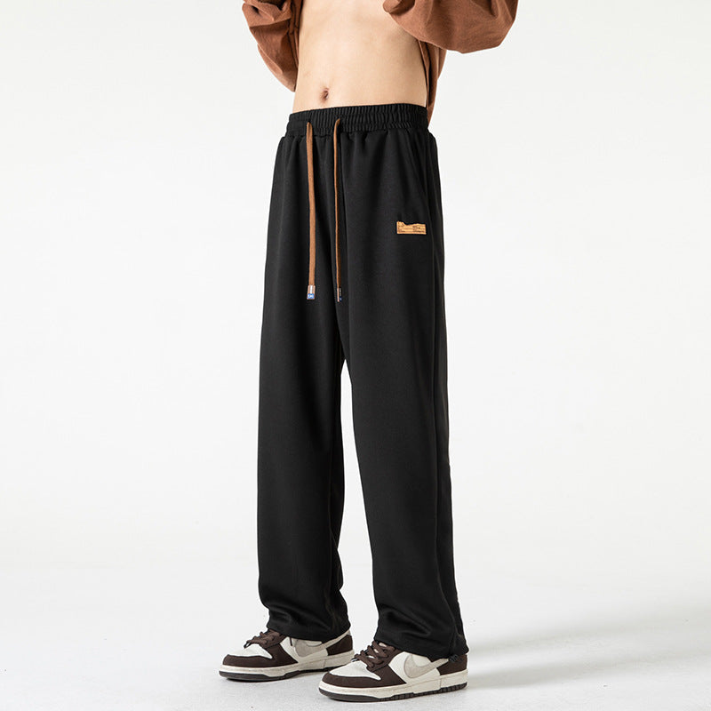 Herren Lounge-Jogginghose im Oversize-Straßenstil mit extra weitem Bein und Kordelzug Nord Taschen